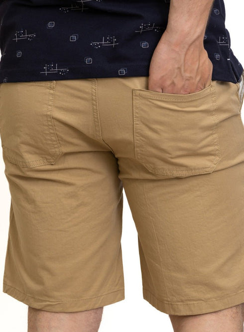 Beige Gabardine Short - Khotwh
